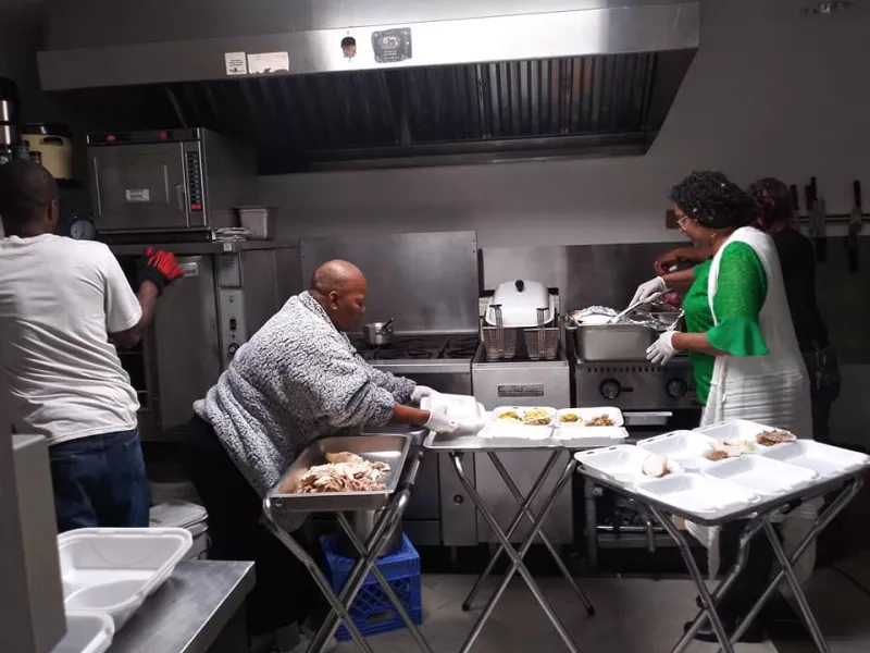 Preparations for a fish fry at Laurel County African American Heritage Center