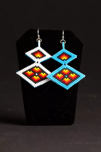 Beaded reversible earrings
