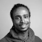 A man looking into the camera