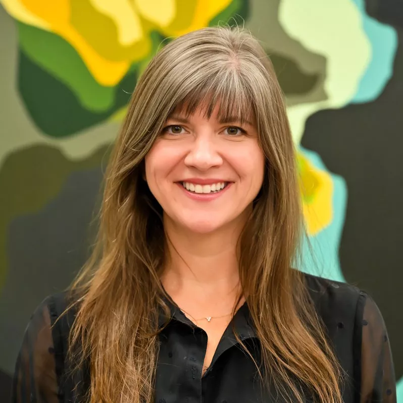 Caroline Maddox smiling at the camera