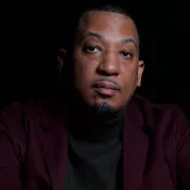 A man looking into the camera