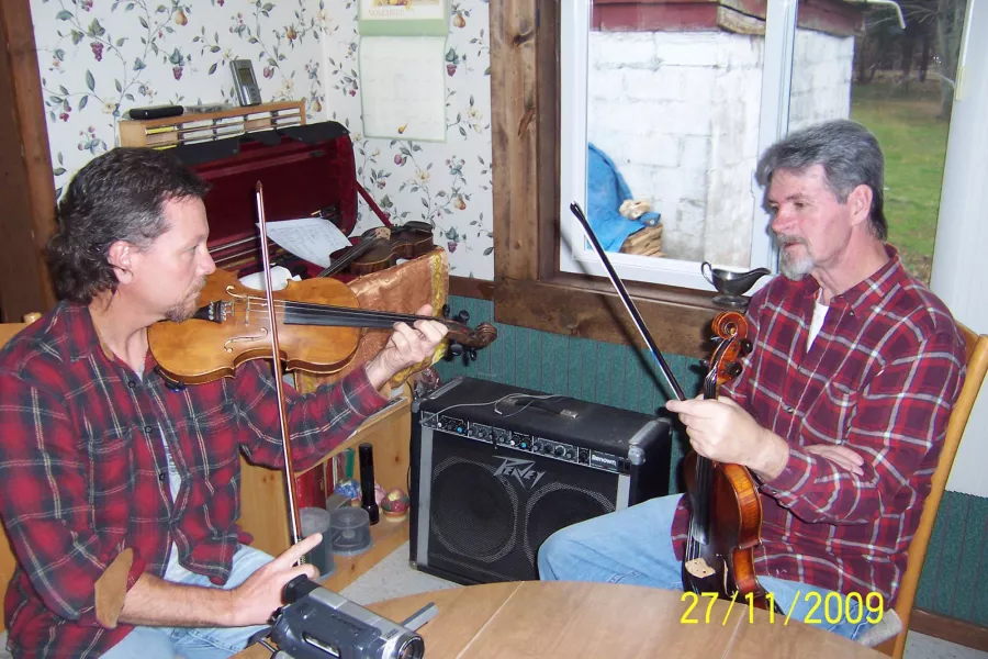 Scott Miller (left) with his mentor, Roger Cooper (right)