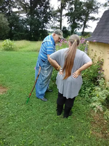 Yvonne Harbin with her father and mentor