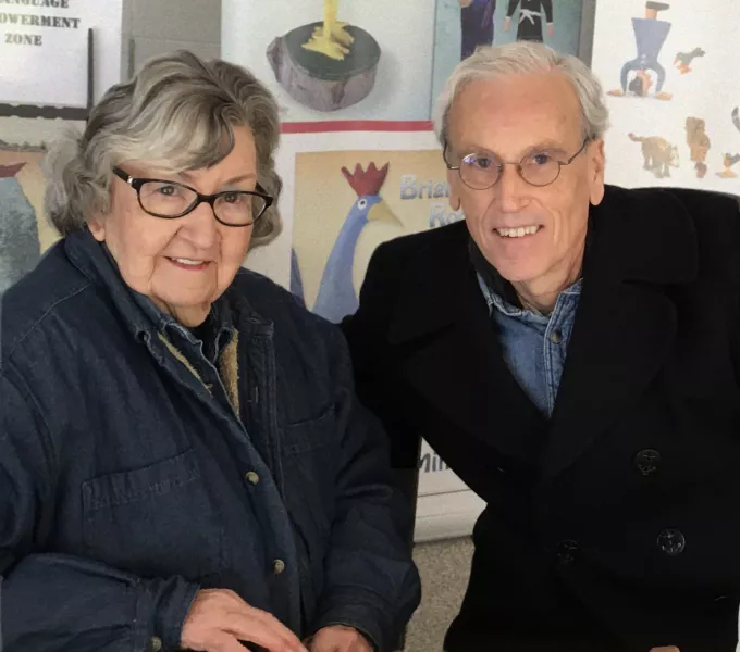 Minnie Adkins with writing partner, Mike Norris