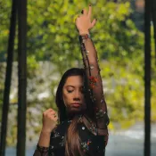 A woman striking a pose