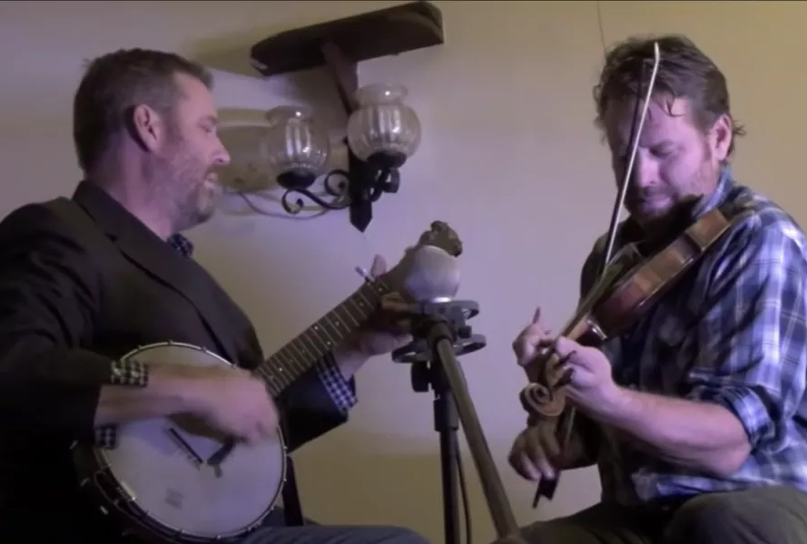 Performing banjo and fiddle