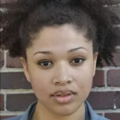 A woman looking into the camera