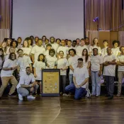 Group posing for photo