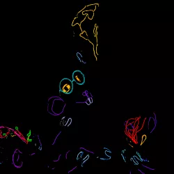 Neon outline of mouse