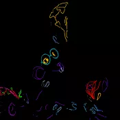 Neon outline of mouse