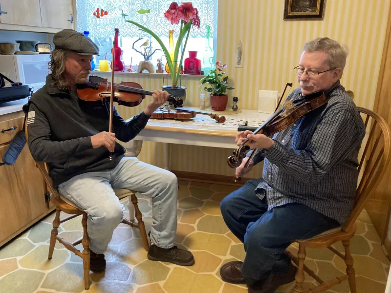 Scott Miller with Mentor Bobby Taylor, April 2021