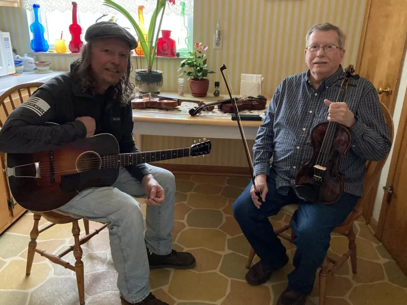Scott Miller with Mentor Bobby Taylor, April 2021
