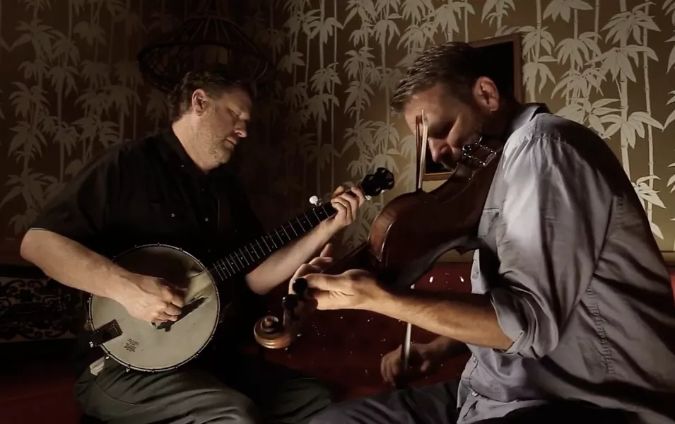 Performing banjo and fiddle