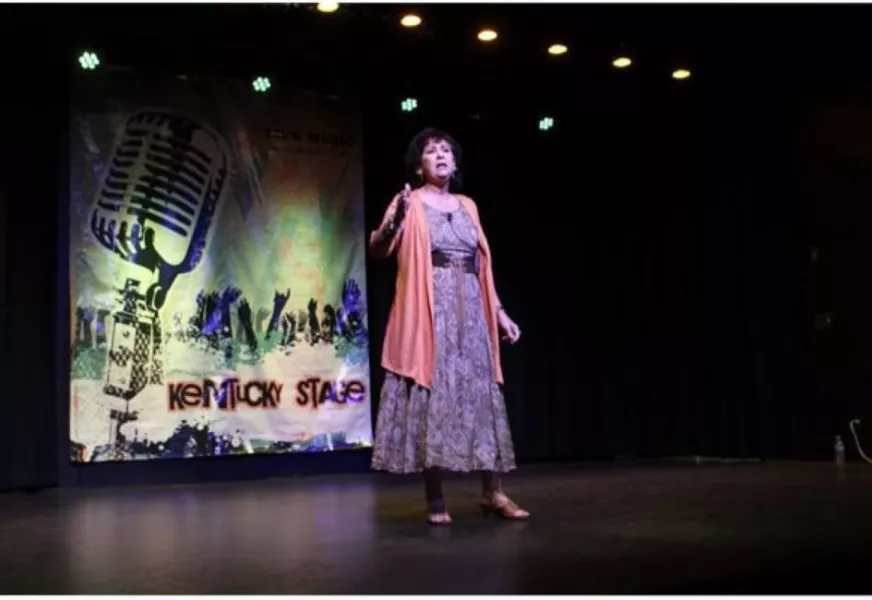Octavia performing onstage